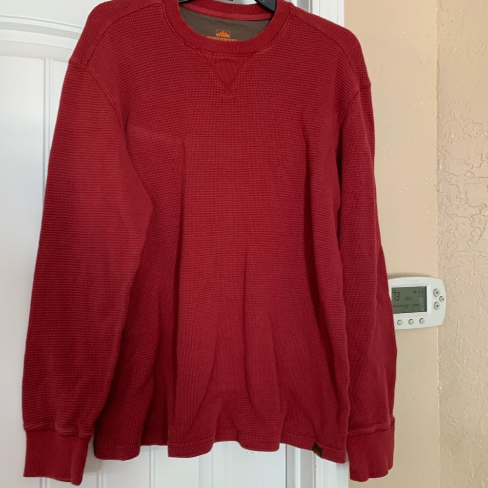 Red long sleeve men’s thermal shirt from Northwest Terratory